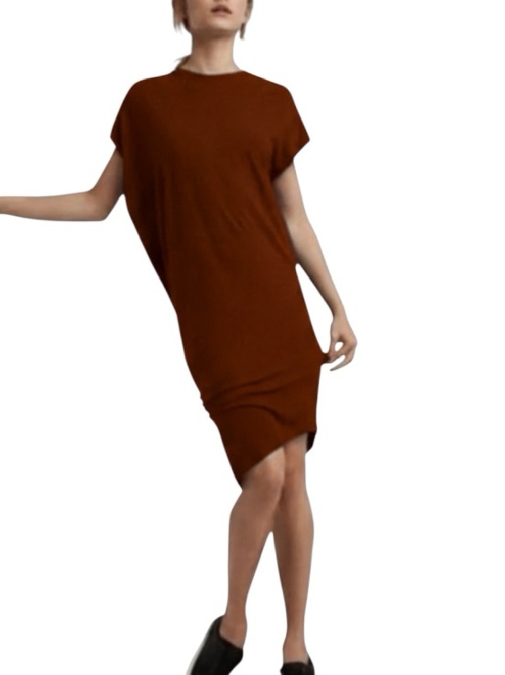 Kit and Ace Wave midi dress asymmetrical cut soft fabric good condition